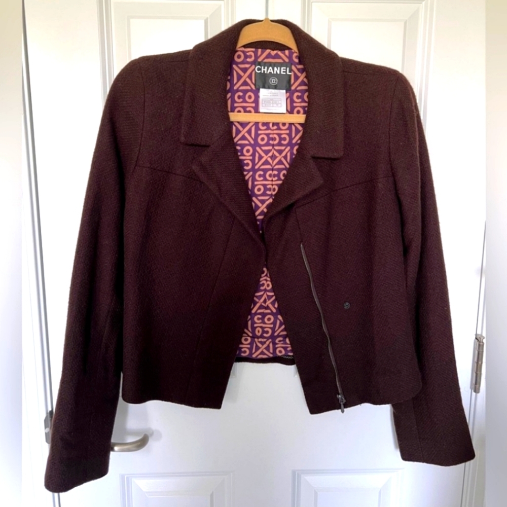 Chanel Autumn 2000 Cashmere Jacket with Silk Logo Lining